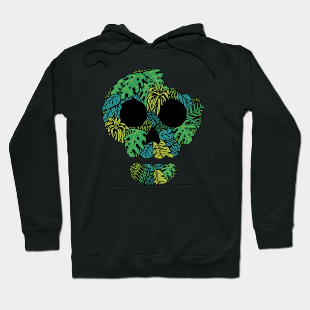 Skull Floral Hoodie by quilimo